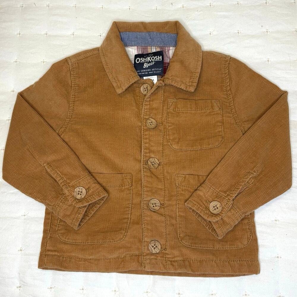 OshKosh B’gosh Corduroy Jacket Boys 2T | Camel Shirt Shacket Lined